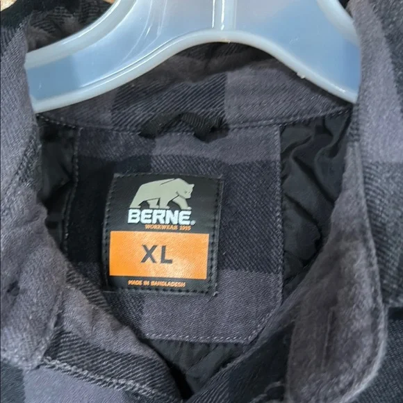 Black and Gray Plaid Shirt Jacket - Picture 2 of 5